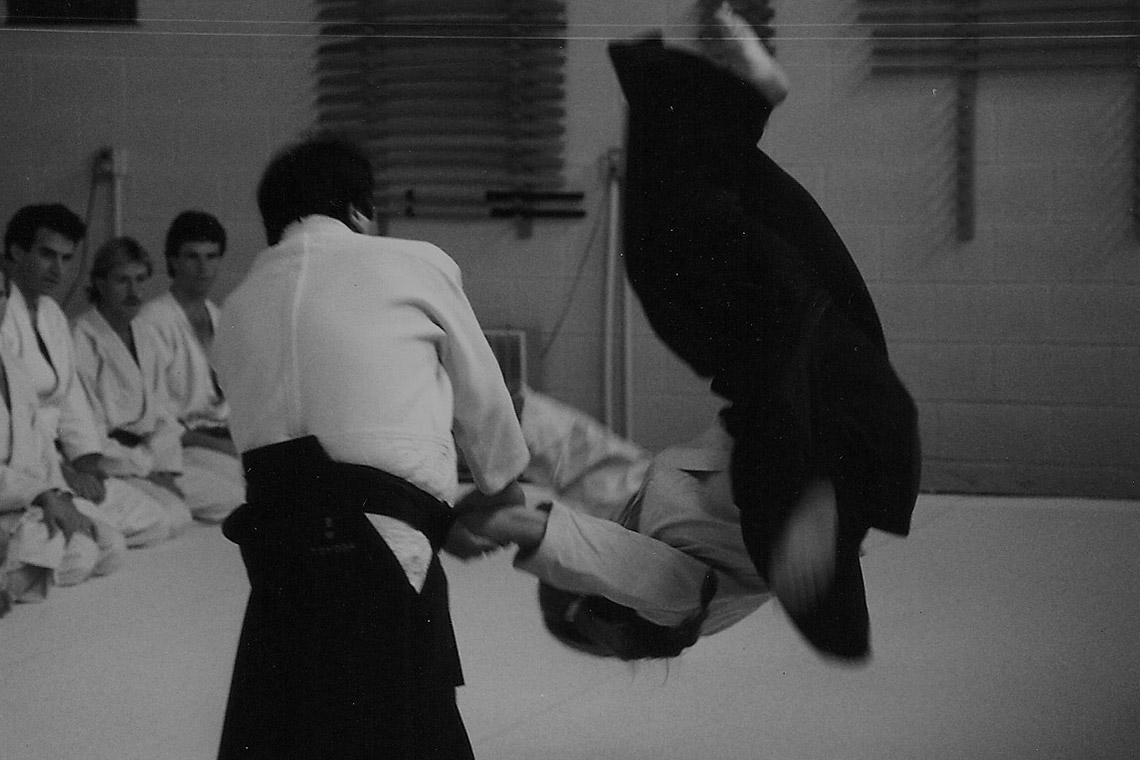 Fumio Toyoda demonstrating an Aikido throw