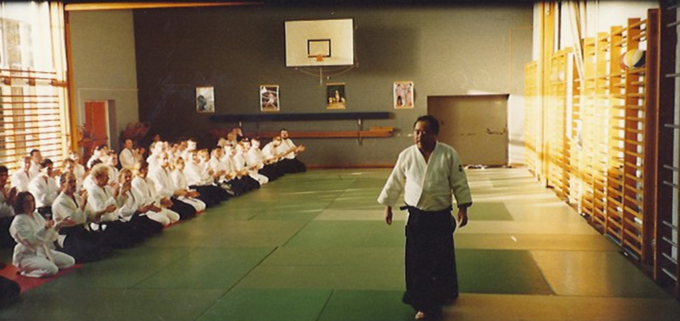 Fumio Toyoda teaching in a dojo